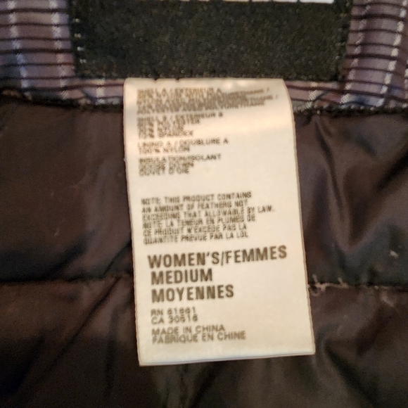 The North Face Gray/Black Goose Down Puffer Vest Size M Zip Pockets Cinch Waist - Picture 11 of 15